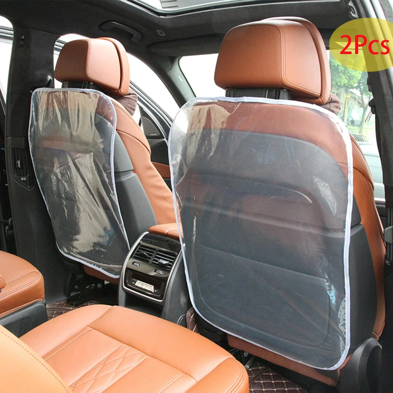 

2PCS Luamaty Car Seat Back Protector Cover for Children Kids Auto Seat Cushion Kick Mat Pad Anti Mud Clean Dirt Decals Kick Mat