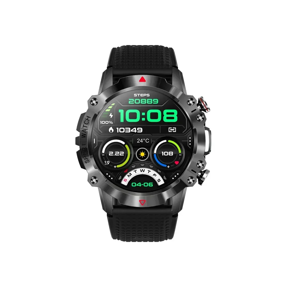 Новинка 2024 мужские Смарт-часы KR10 спортивные с сенсорным экраном для активного