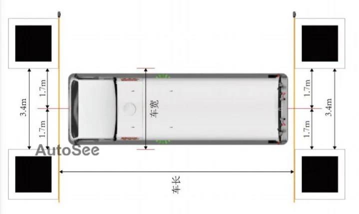 Шина грузовик MPV 360 градусов камеры калибровка соединение ткань 2 шт./компл.