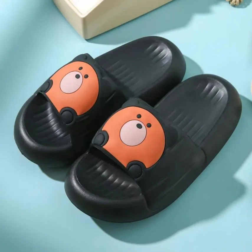 Women Single Band EVA Slippers Cartoon Bear Rabbit Decor Platform Beach Slides Couple Home Badroom Soft Comfy Indoor Cute Shoes