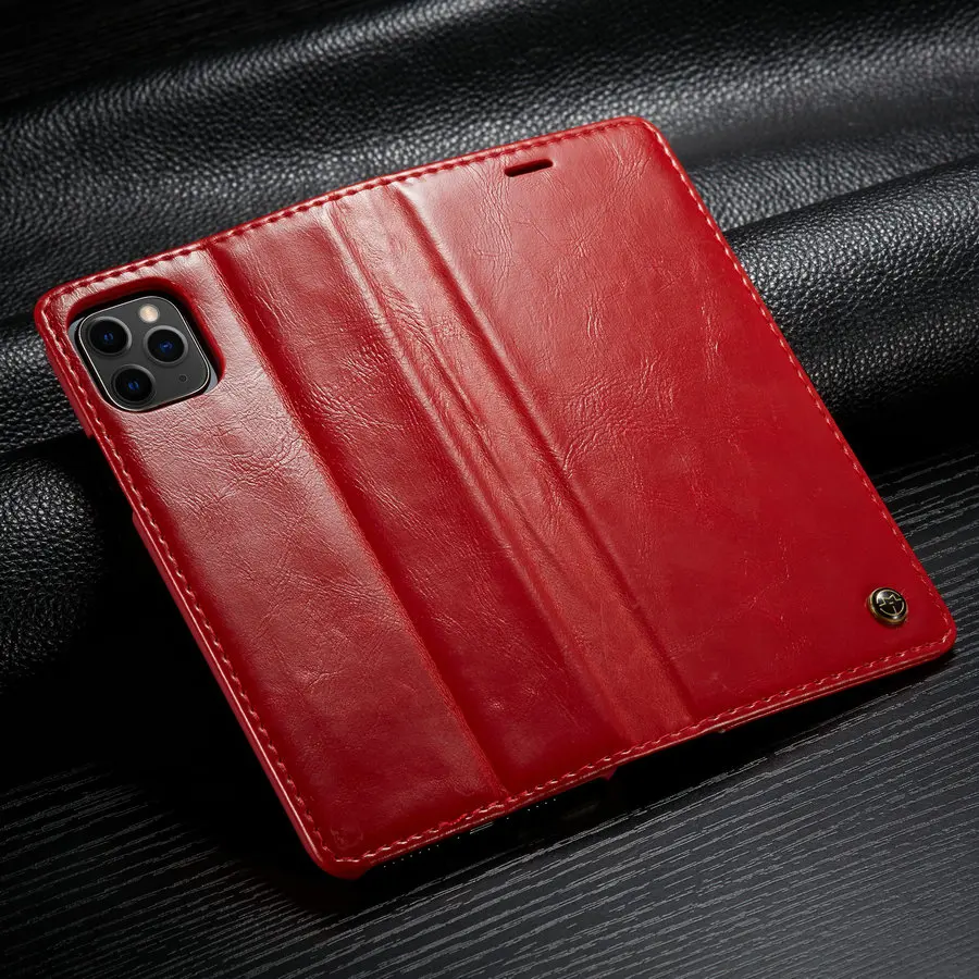 

Роскошный кожаный чехол CaseMe для iPhone 11 Pro, чехол с магнитной застежкой и отделением для карт для iPhone 11 Pro Max/для iPhone 11, чехол для телефона с откид...