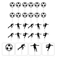 24pcs soccer cupcake toppers sports party decorations toddler birthday cake pick sports party cake pick