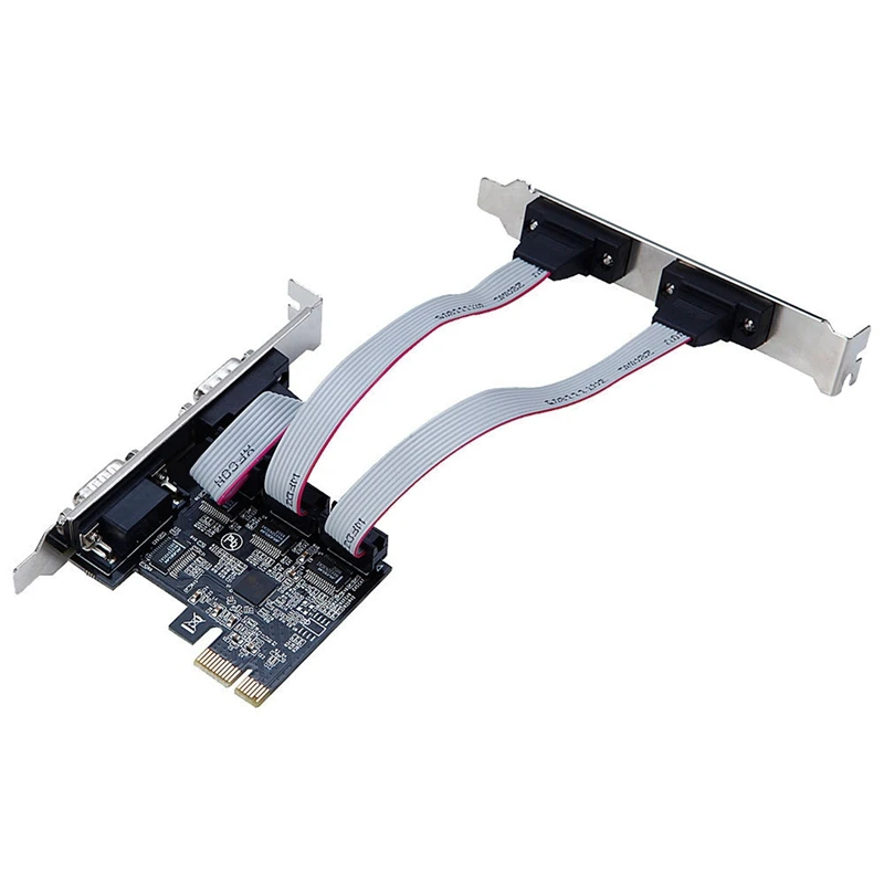 

PCIE Serial Port Expansion Card AX99100 Chip PCIE to Serial Port RS232 Interface 4 Port Expansion Card Riser Card