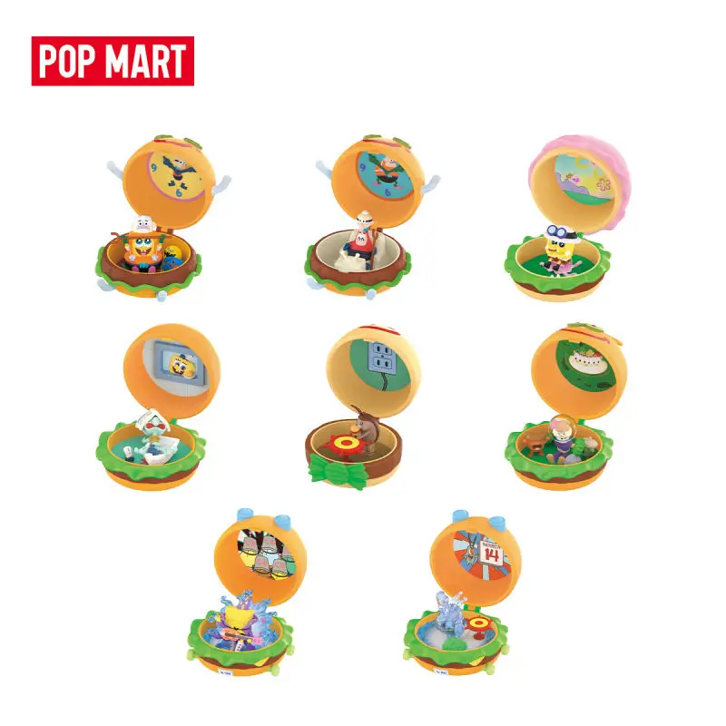 Фото POP MART SpongeBob: Серия «Краби Патти» — Фигурки-бестселлеры, оригинальные таинственные коробки, игрушки-сюрпризы, милые настольные фигурки №1