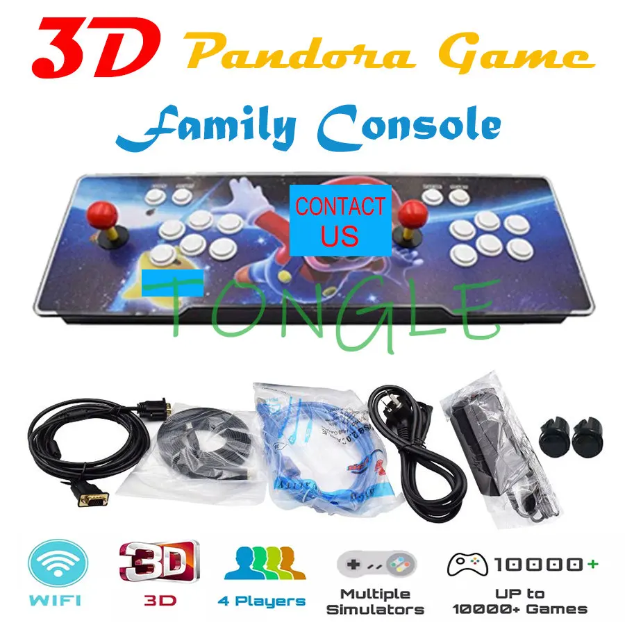 

2022 Pandora 3d Wi-Fi аркадная коробка 8000 в 1 консоль функция сохранения многопользовательский джойстик аркадная игровая консоль 4 игрока аркадная машина