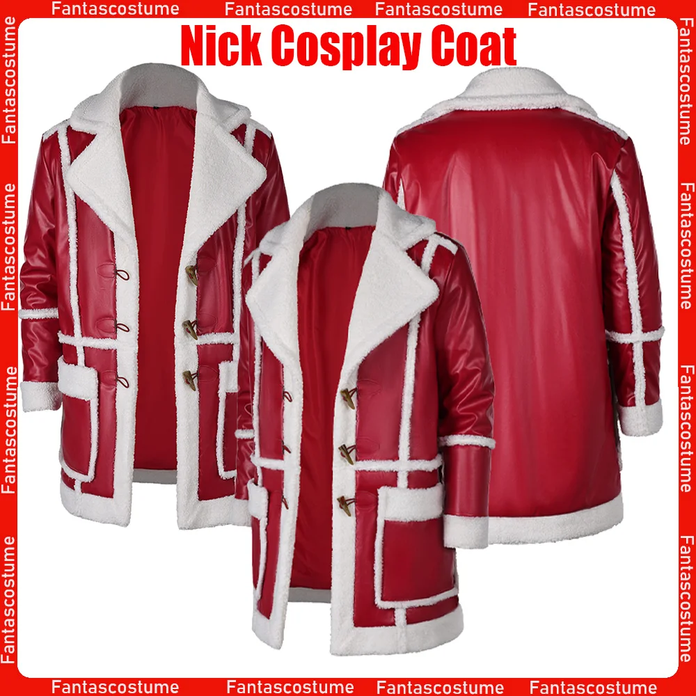 Ник Санта-Клаус пальто косплей мужская куртка костюм 2024 ТВ красный ролевая игра
