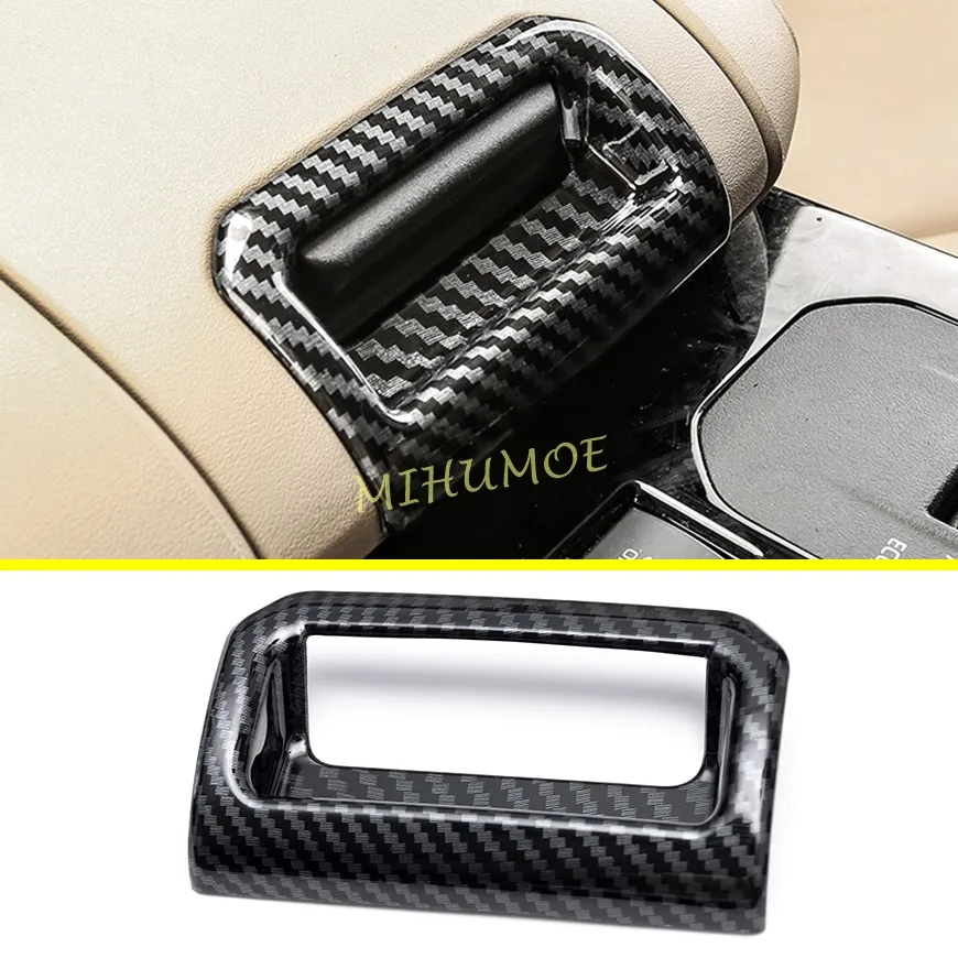 

Carbon Fiber Interior Armrest Box Handle Cover Trims For Toyota Highlander Kluger 2021 2022 2023