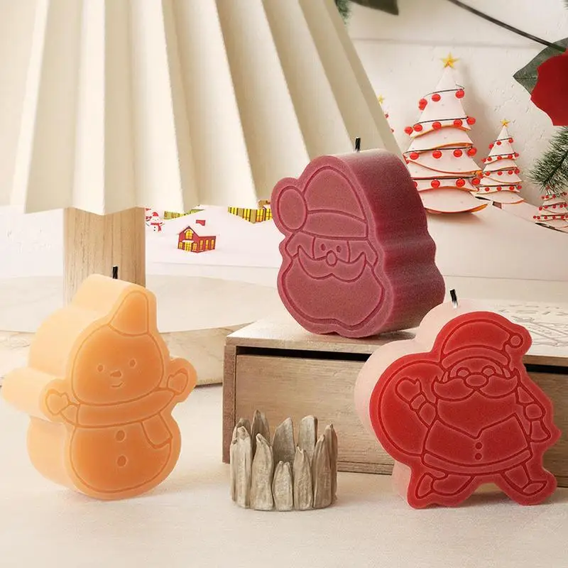Рождественские силиконовые формы 3D форма для желе антипригарная 4 полости в