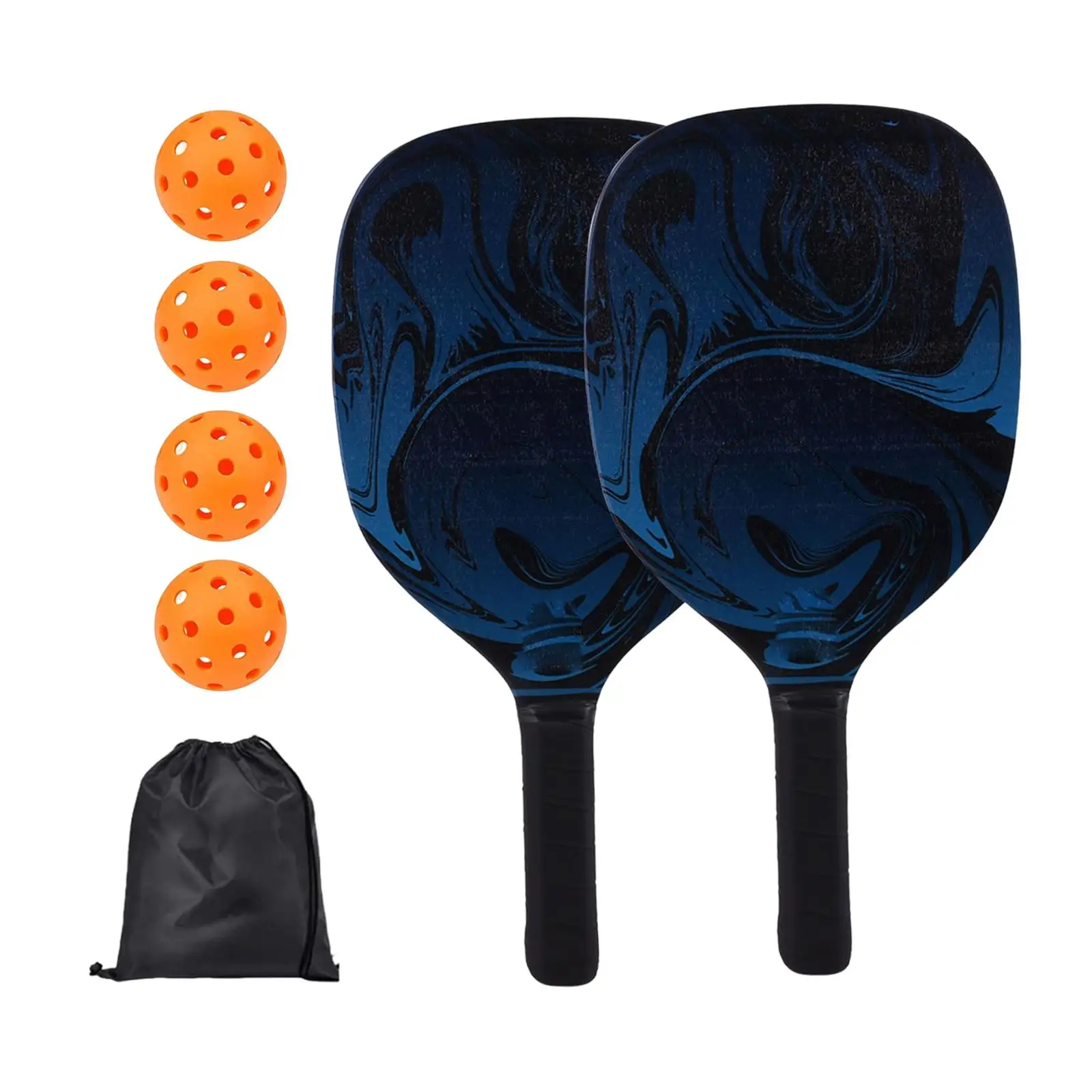 

Pickleball Paddles Set Wooden Racket Size 40x20cm Storage Bag and 4 Balls for All Ages and All Skill Levels