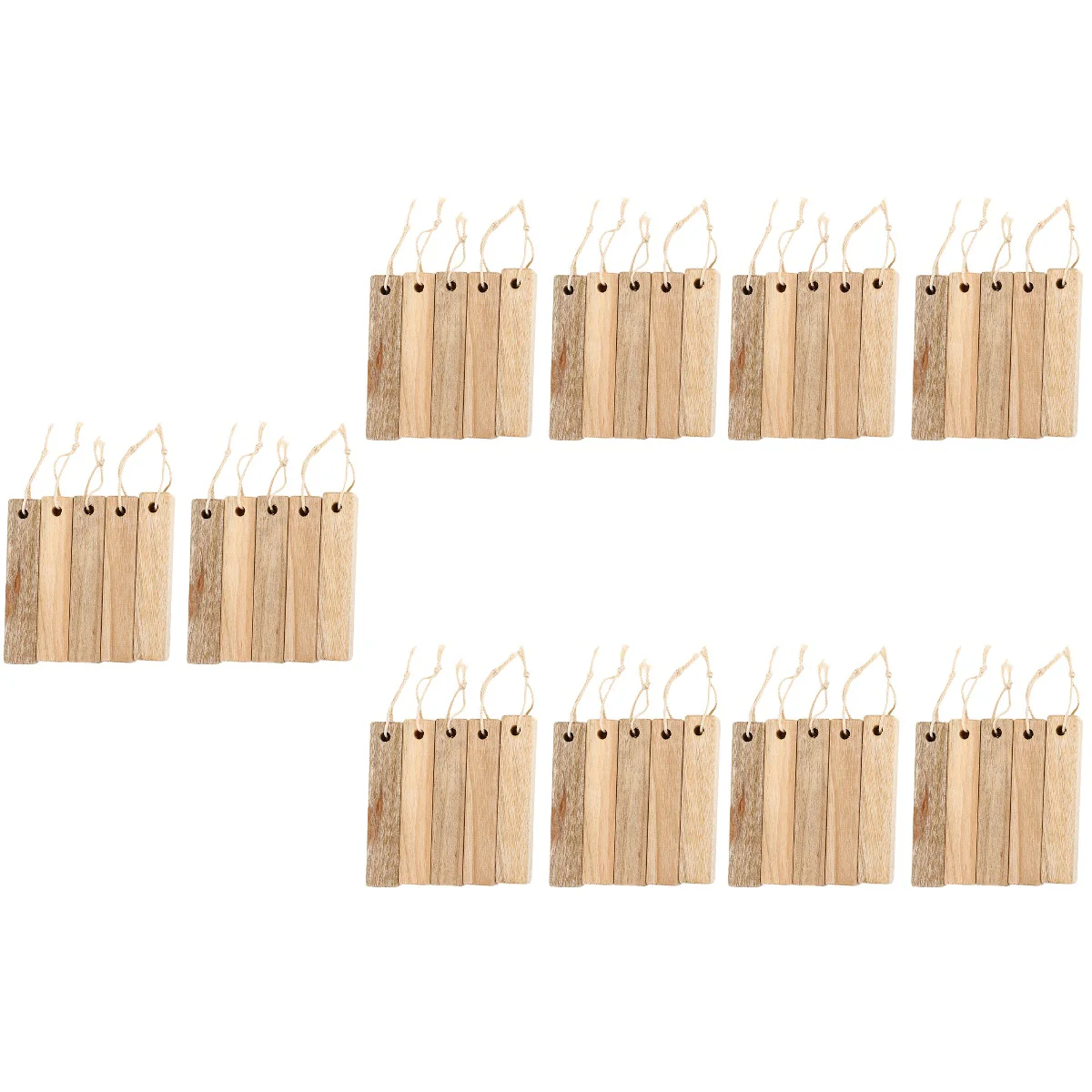 

50 Pcs Sticks Blocks DIY Clothes Storage Closet Wood Strips Drawer Home