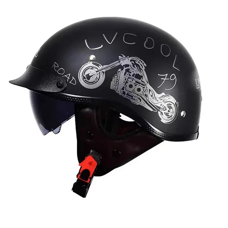Винтажный стиль электрический мотоциклетный шлем всесезонный универсальный