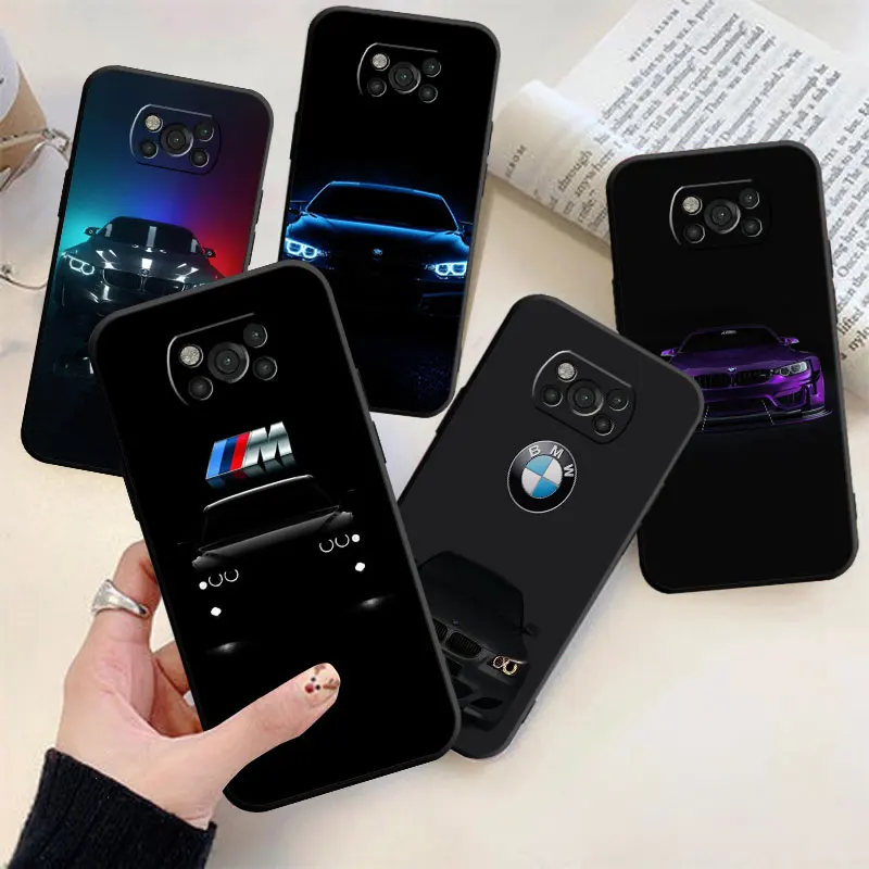 

BMW Sports Car Silicone Phone Case For Xiaomi Poco M5 X3 X4 X5 NFC M3 C40 Pro For MI 12 11 10T 12T Lite Note 10 Cover Coque