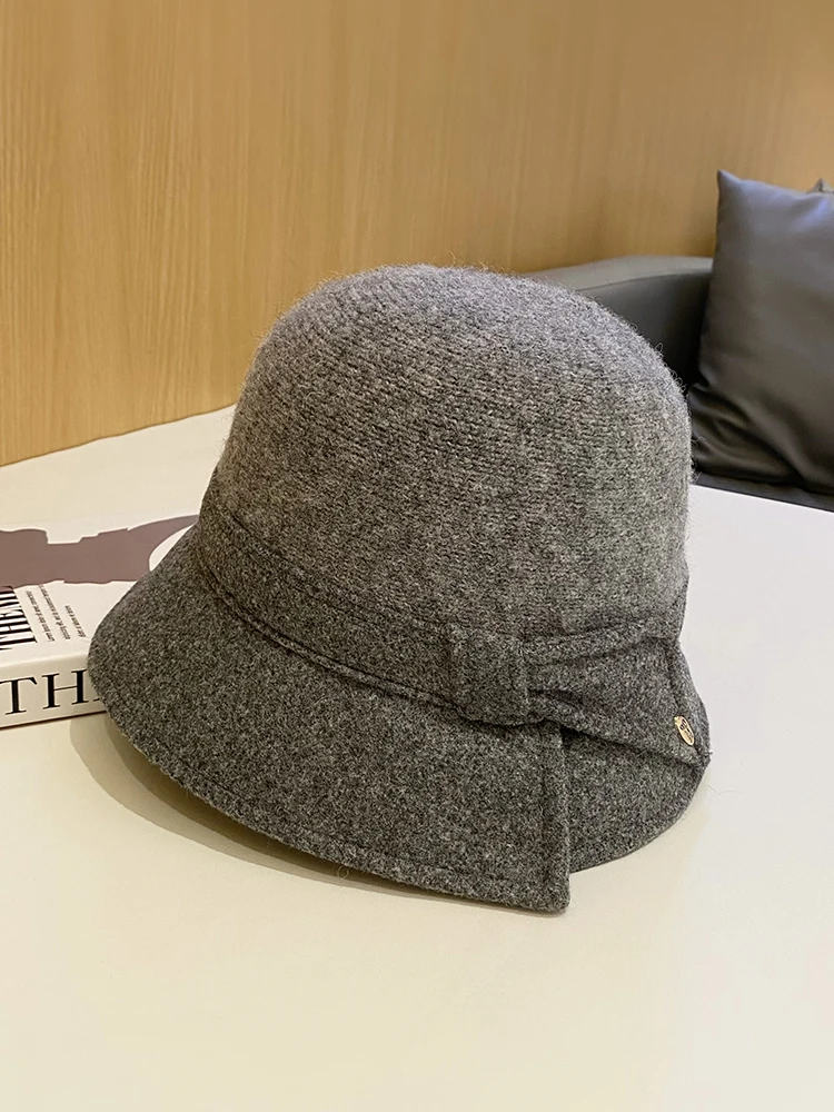 Элегантная элегантная Рыбацкая шляпа в Корейском стиле Sle Женская осенне-зимняя