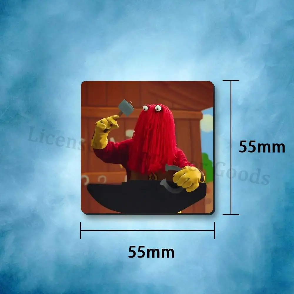 Фото Магниты на холодильник D-DHMIS Red Guy, квадратные плитки с магнитными листами, напечатанные для декора, коллекционные, 55 мм №5