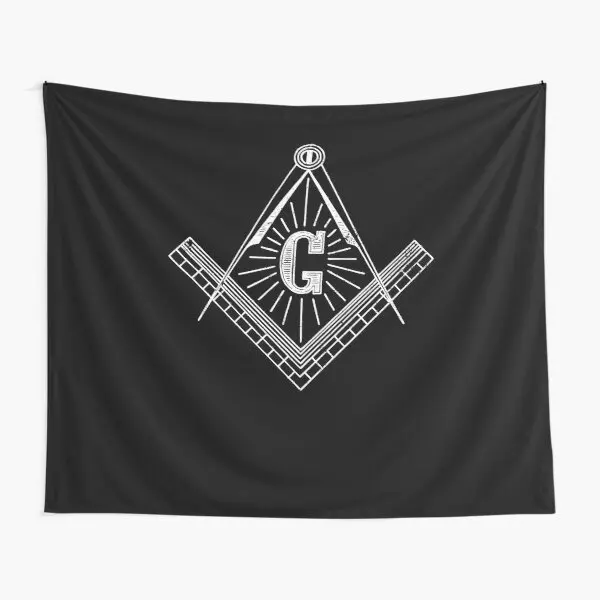 

Freemason Logo Square Compass Symbol Tapestry Art Travel Living Mat Bedroom Colored Blanket Decor Room Wall Printed Beautiful