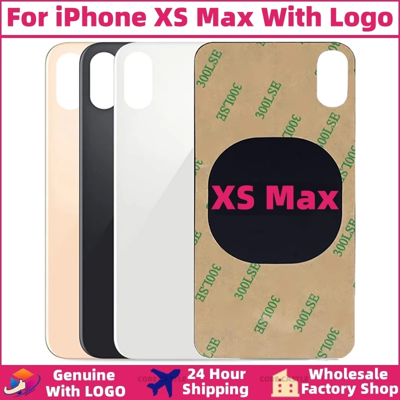 Задняя стеклянная панель для iPhone XS Max, Крышка батарейного отсека, запасные части, новый оригинальный цвет с логотипом, задняя дверь, корпус, стекло Быстрая и бесплатная доставка 100% проверено
