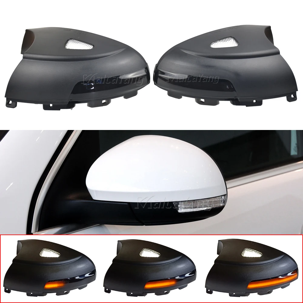 

2x LED Flowing Rearview Mirror Indicator Sequential Blinker Lamp Dynamic Turn Signal Flasher Lights For VW Tiguan MK1 2008-2016