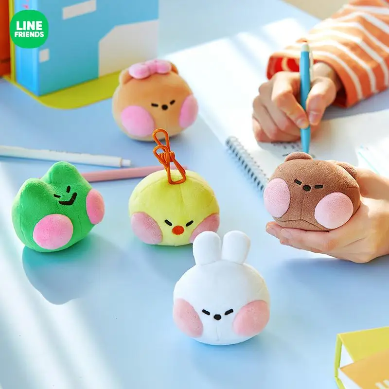

LINE FRIENDS Miniini Series Kawaii Brown Polyester Pinch Decompression Toys Anime Plush Girl Heart Doll Girl Birthday Gift