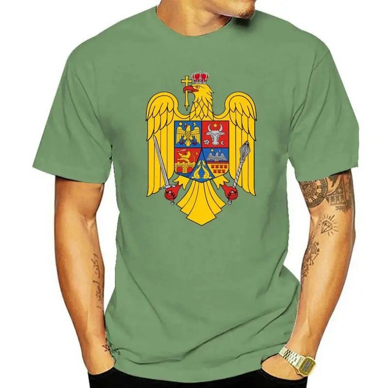 

Mens t-shirt woman 1190 badge romania flag bandiera