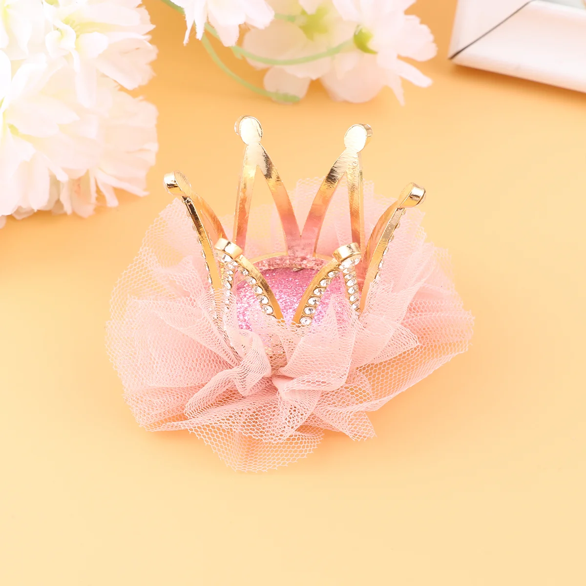 

Hair Clipsclip Kids Rhinestone Bangpinbobby Glitter Diamond Flower Mesh