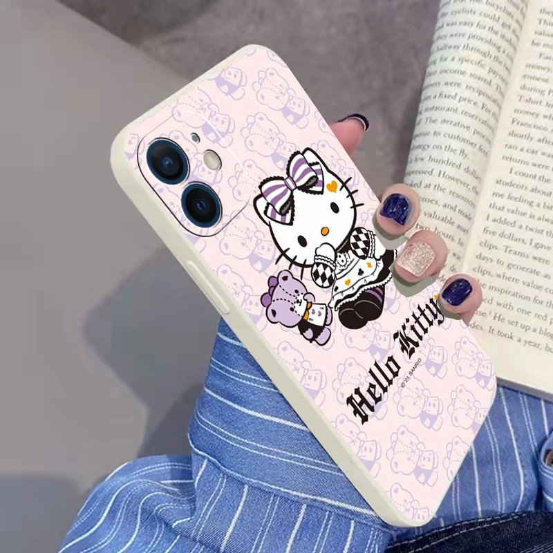 

Kuromi Hello Kitty Cute For IPhone 11 7 8P X XR XS XS MAX 11 12pro 13 pro max 13 promax 2022 Cartoon Cute Soft Shell Phone Case