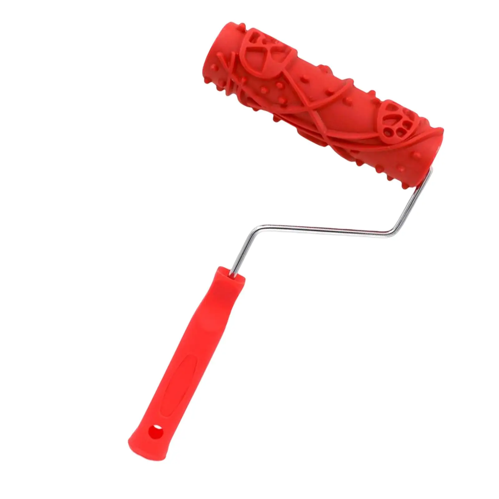 

Ролик для рисования с узором 7 дюймов, инструмент с пластиковой ручкой для тиснения, в европейском стиле, мягкий резиновый, для украшения ком...