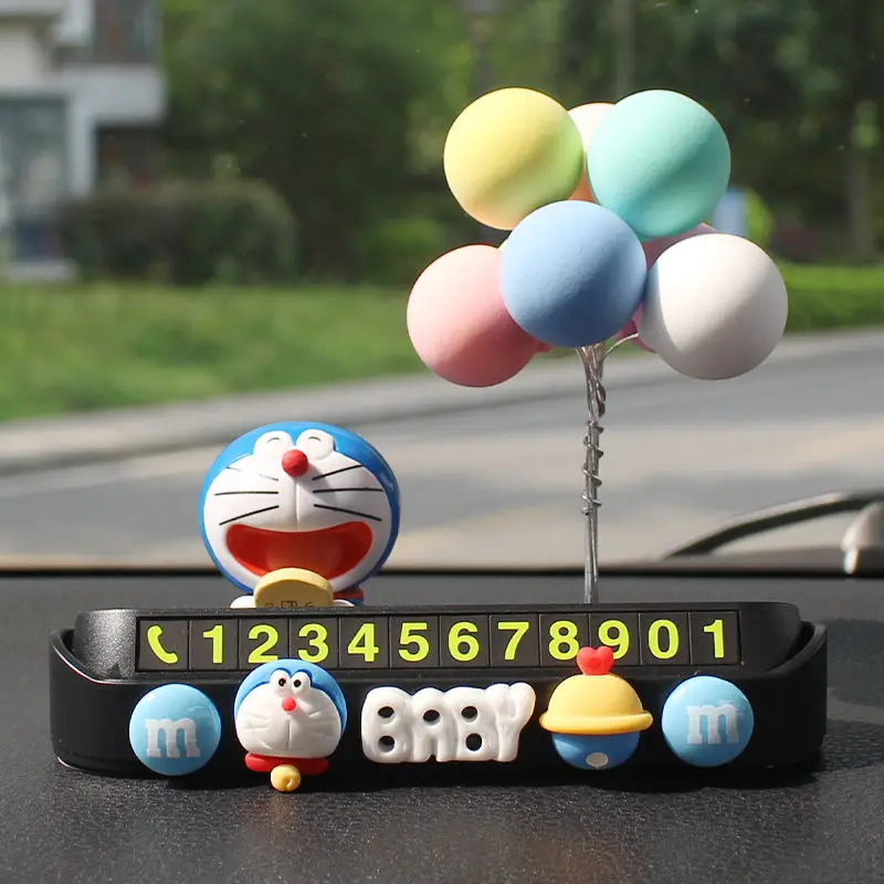 

Автомобильная табличка с номером телефона Doraemon милые синие котенки фигурки героев интерьера аниме украшение воздушные шары украшения автомобильные аксессуары