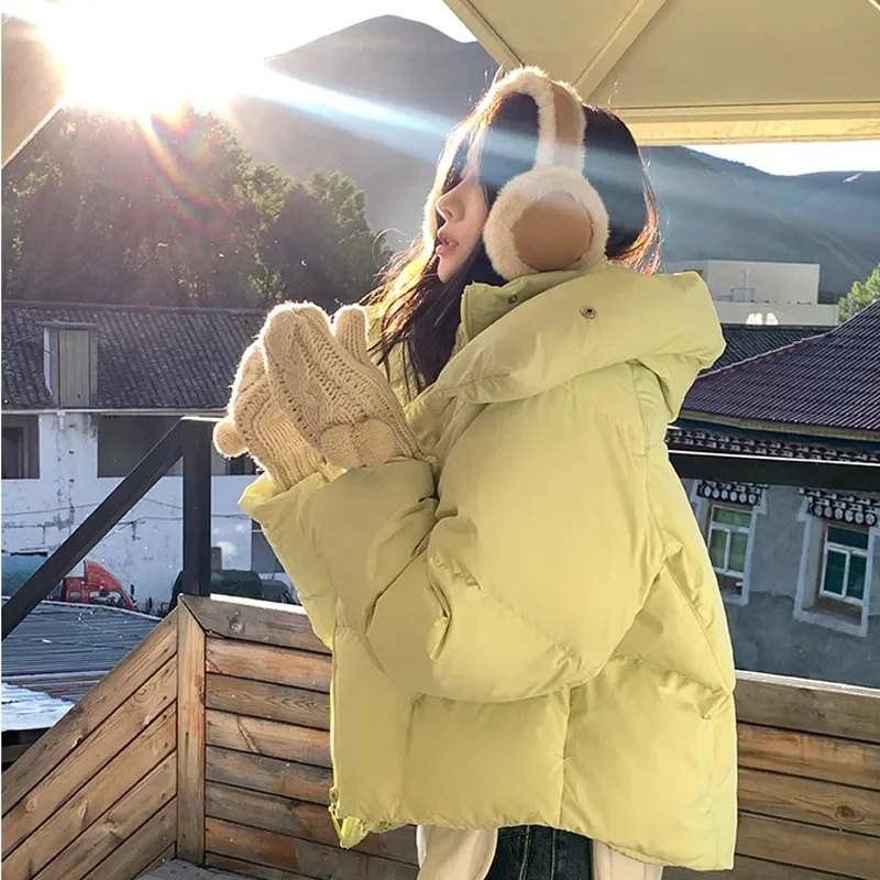 

Зимние пуховики-пуховики, Женская корейская модная мешковатая утепленная парка с пузырьками, женское Укороченное пальто с хлопковой подкладкой, верхняя одежда