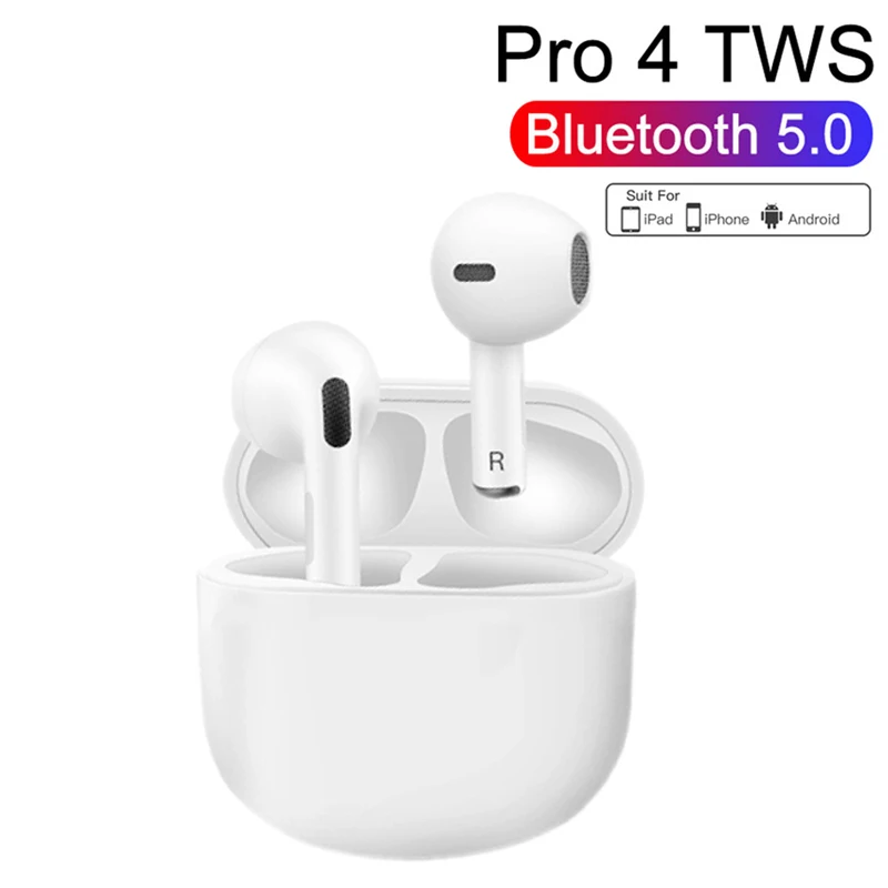 

TWS Pro 4 Wireless Earphones Bluetooth Earbuds In-Ear Stereo Bass Headset with Mic Charging Box Pro4 Fone Bluetooth Headphones