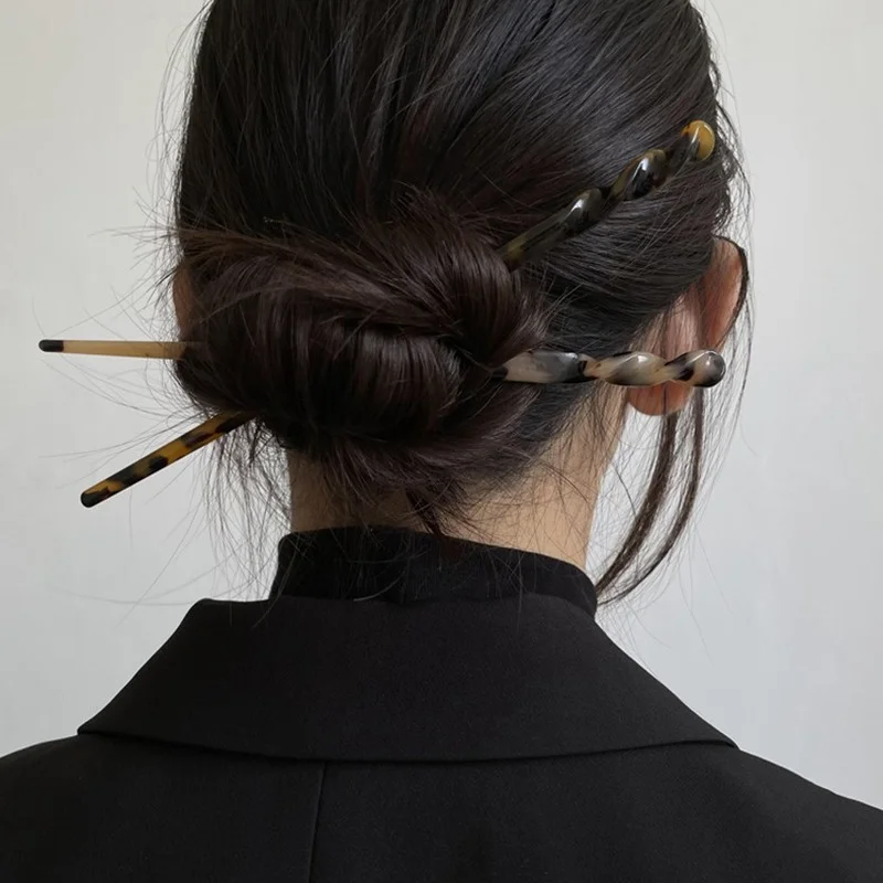 

Fashion Chinese Style Hair Sticks Vintage Acetate Chopstick Women Hairpins Hair Clips Pins Wedding Hair Jewelry Hair Accessories