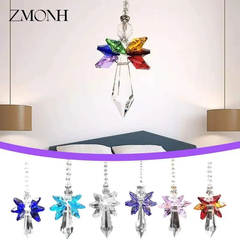 

Радужная подвеска в виде ангела, чакры, автомобиля, подвеска для зеркала заднего вида, дома, офиса