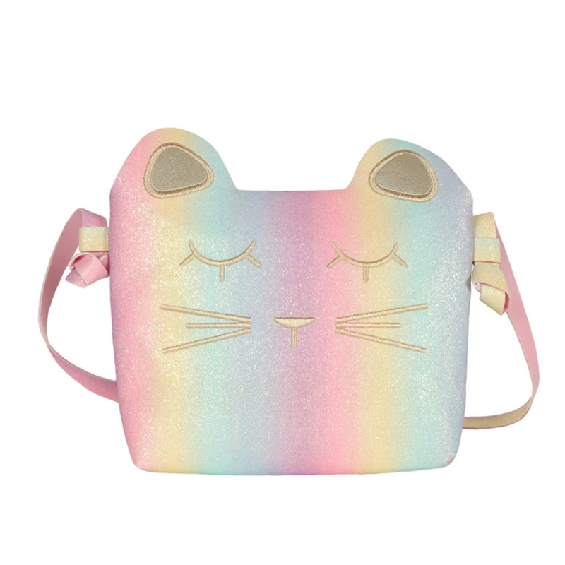 

Fashion Women PU Leather Shoulder Bag Embroidered Cat Purse Casual Satchel