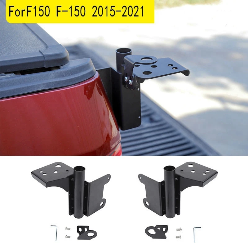 

1Pair Car Tailgate Antenna Mount Holder Bracket Base Flag Pole Holder for Ford F150 F-150 2015-2021