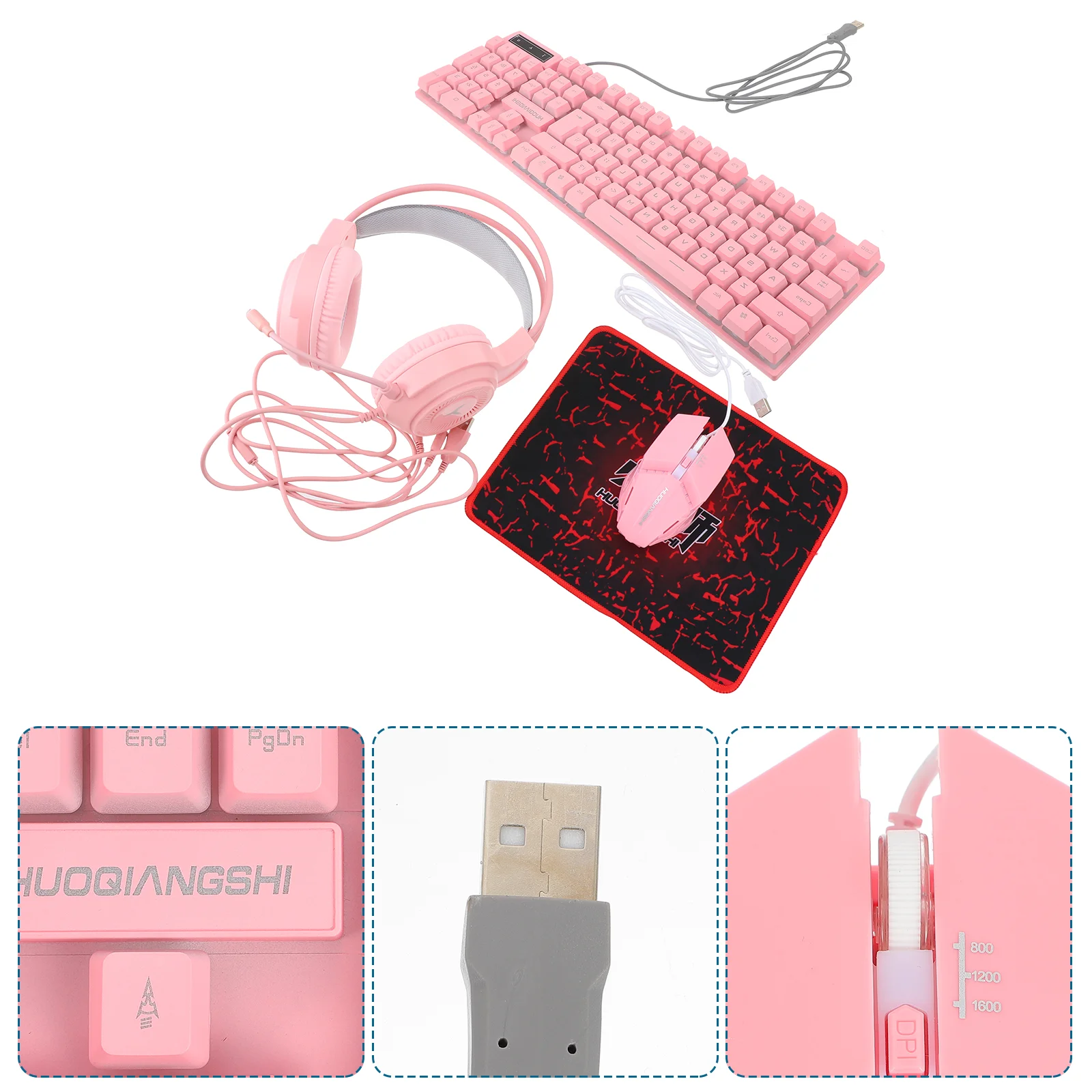 

1 Set Gaming Keyboard Headphone Combo Replacement Computer Mat