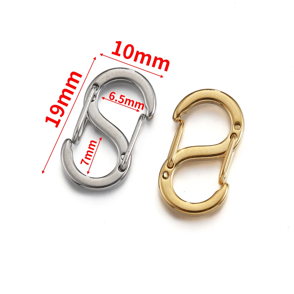 4 шт. пружинные застежки-карабины из нержавеющей стали |