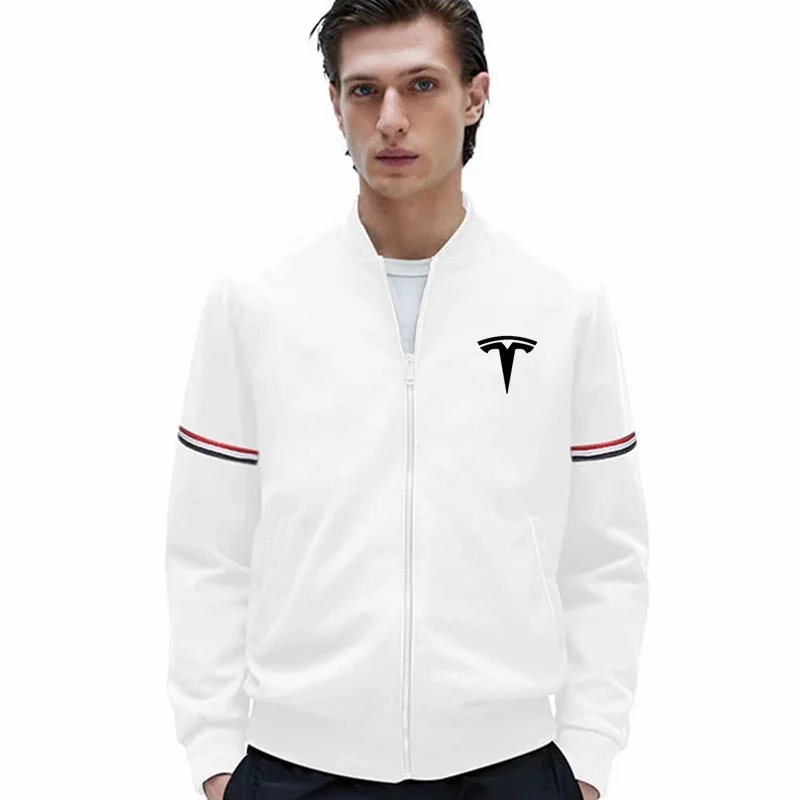

Spring and Autumn New hot Fashion High Quality Europe and America Zipper Tesla Jacket Casual Men's Jacket