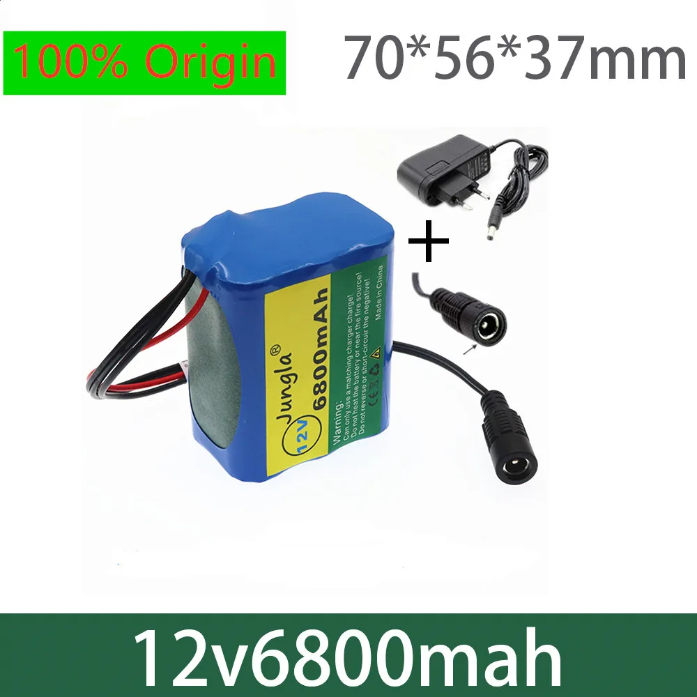 

New original 12v 6.8ah 6800mah 18650 rechargeable batteries 12v with bms lithium battery plate protection + 12.6v charger