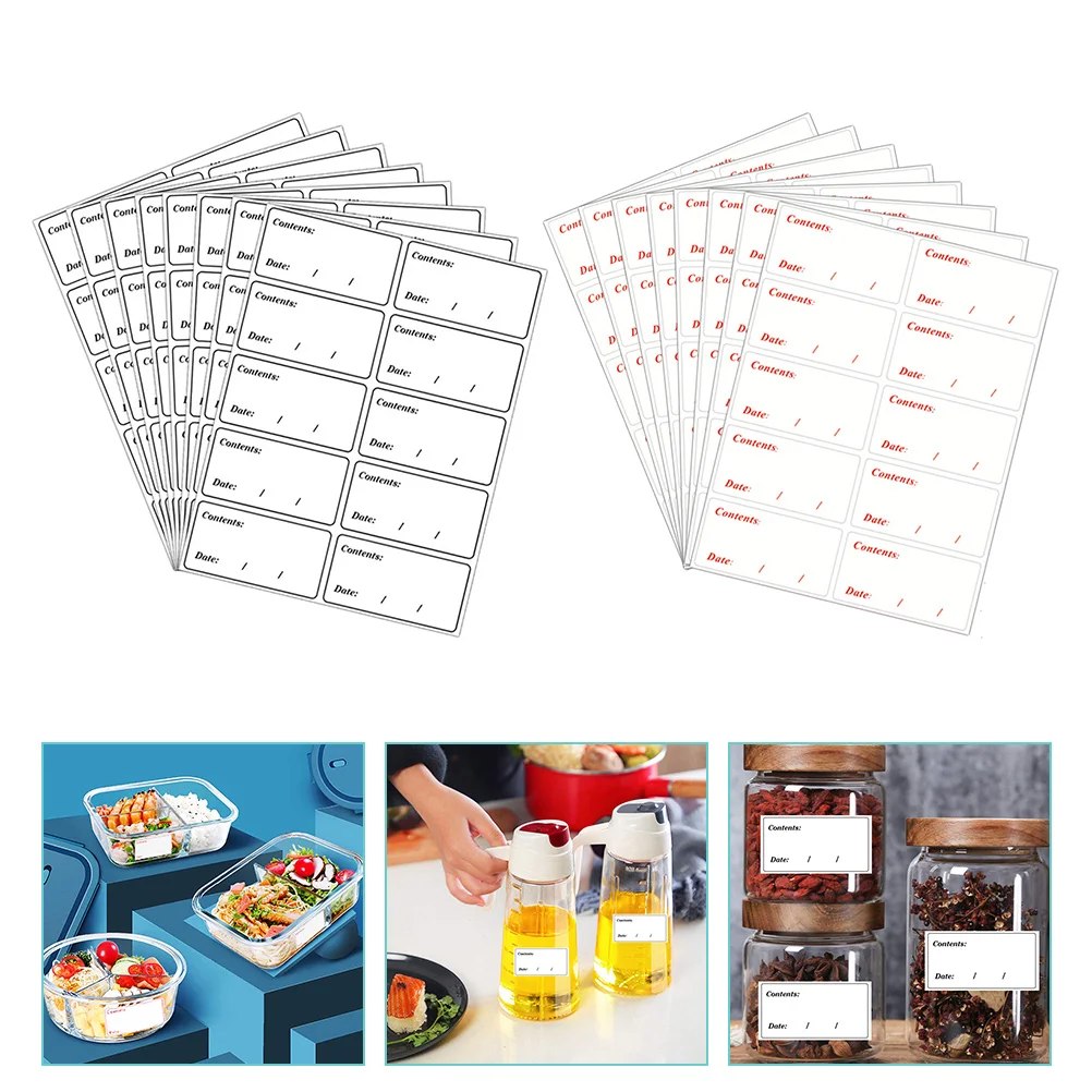 

200pcs Food Labels Stickers Fridge Food Labels Freezer Food Label Food Containers Labels Food Date Labels