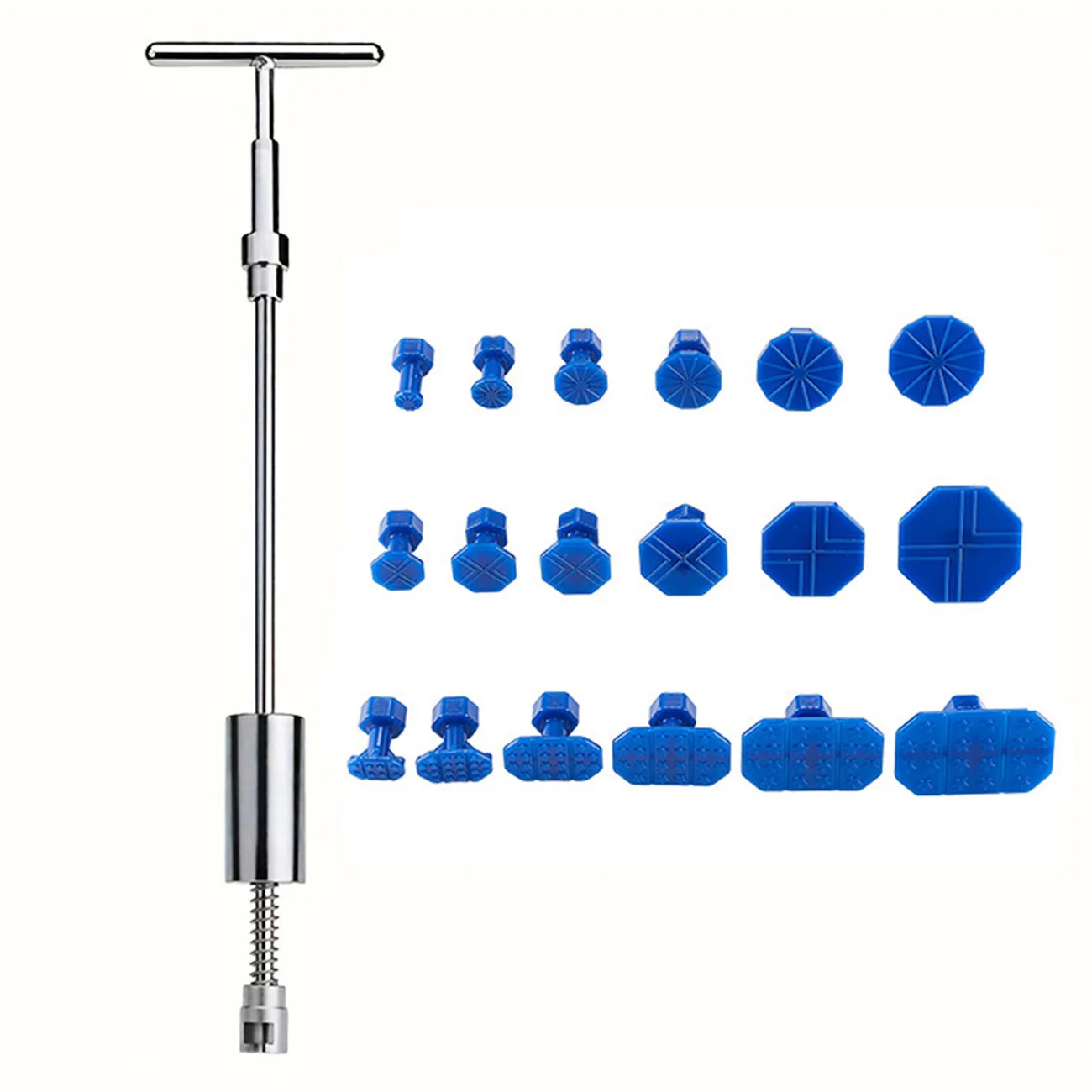 

Набор для удаления вмятин на кузове, без покраски, скользящий молоток, Т-образный стержень, инструменты для ремонта вмятин автомобиля, для удаления поврежденных града, дверей, вмятин