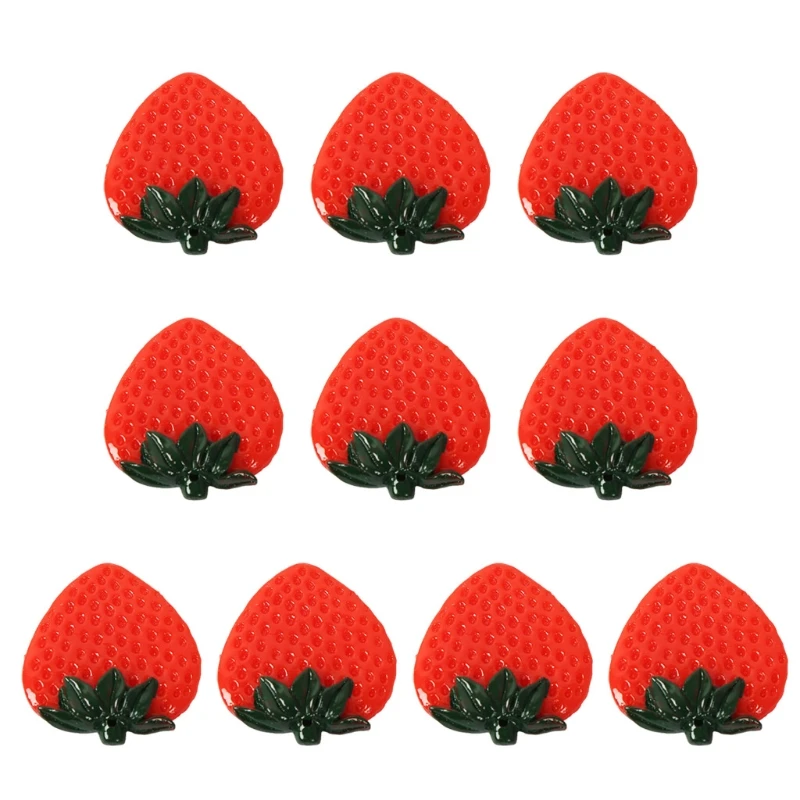 

10 Pcs Artificial Pineapple/Watermelon/Peach/Strawberry Slices Blocks Fake Fruit