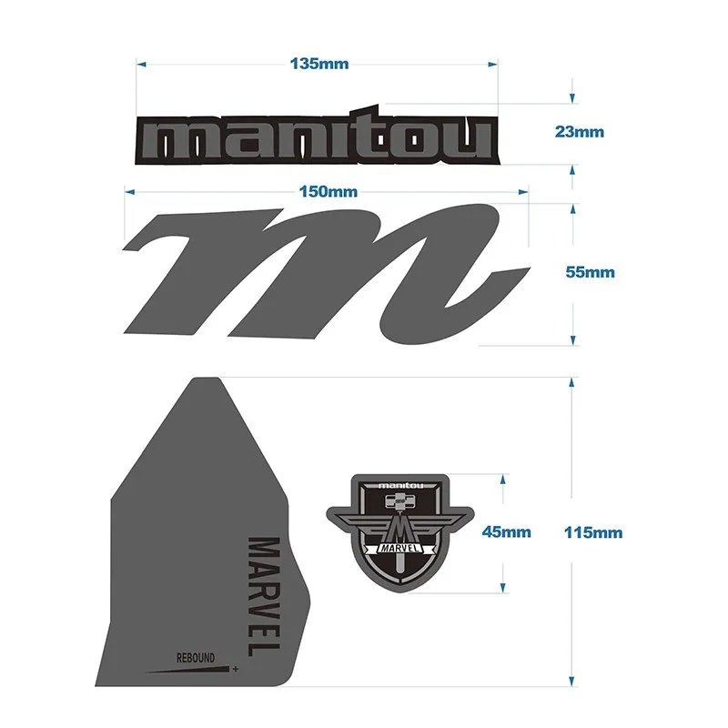 Наклейки на переднюю панель велосипеда Manitou | Спорт и развлечения