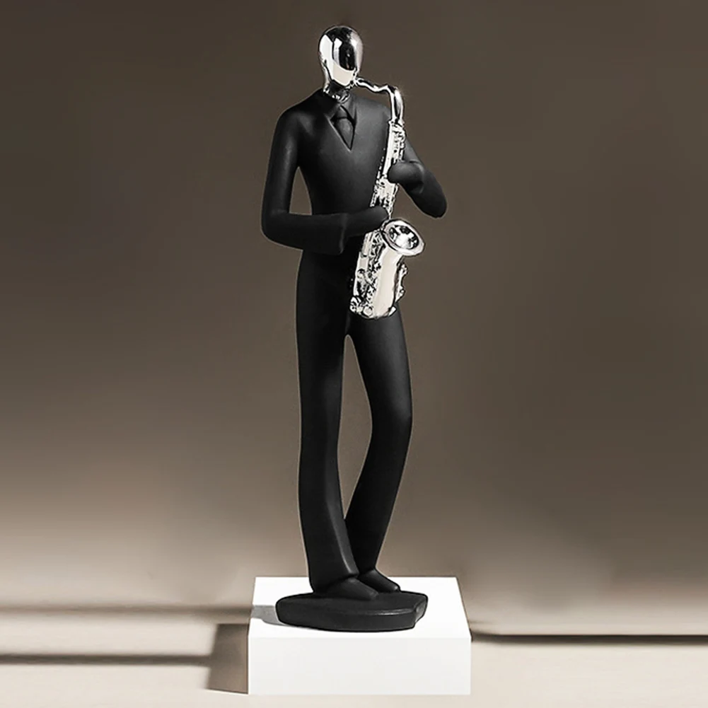 

Living Room Home Decor Desktop Gift Figure Crafts Saxophone Resin Figurine Bedroom Office Art Modern Sculpture Instrument Player