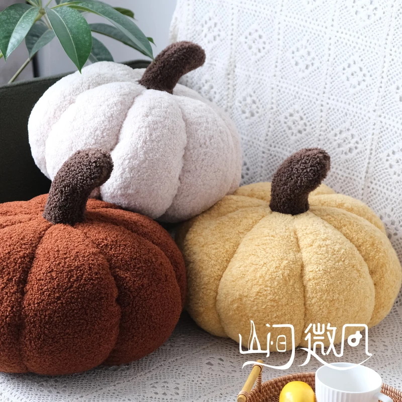 

Подушка для дома, с изображением тыквы, ягненка, карамельного цвета