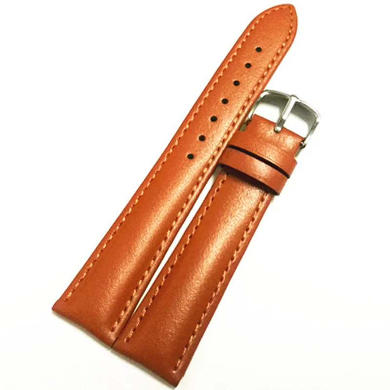 Wholesale 10PCS/Lot Genuine Leather (Split Leather) 12mm 14mm 16mm 18mm 20mm 22mm Watch Band Watch Strap 8 Colors Available