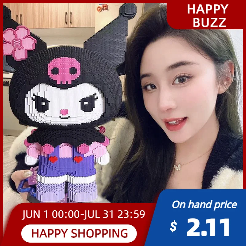 

Фигурки героев аниме Sanrio, куроми, друзья, строительные блоки, совместимые с мелкими частицами, собранные украшения, подарок, игрушки для девочек, Майнкрафт