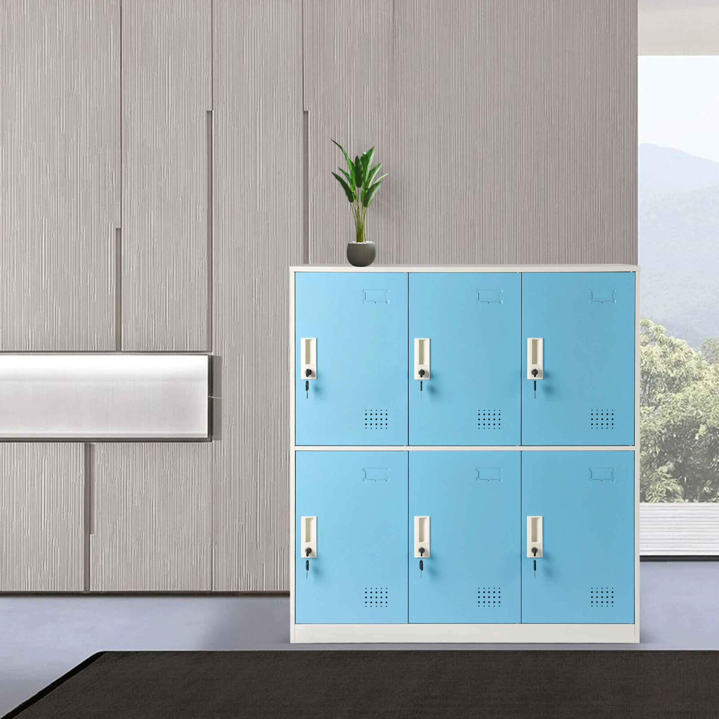 

Metal Storage Locker Steel Storage Cabinet Office School Gym Employees