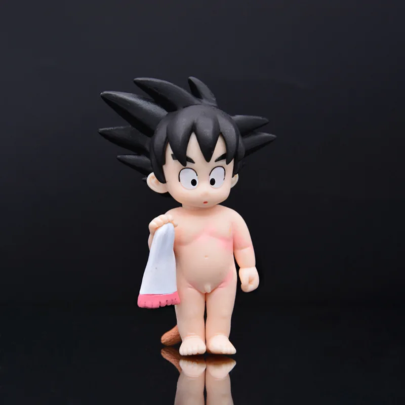 

10CM Kawaii Childhood Son Goku Bathing Figurine Anime Dragon Ball Z Figure Collection Model Ornaments Doll Toys Gift For Kids