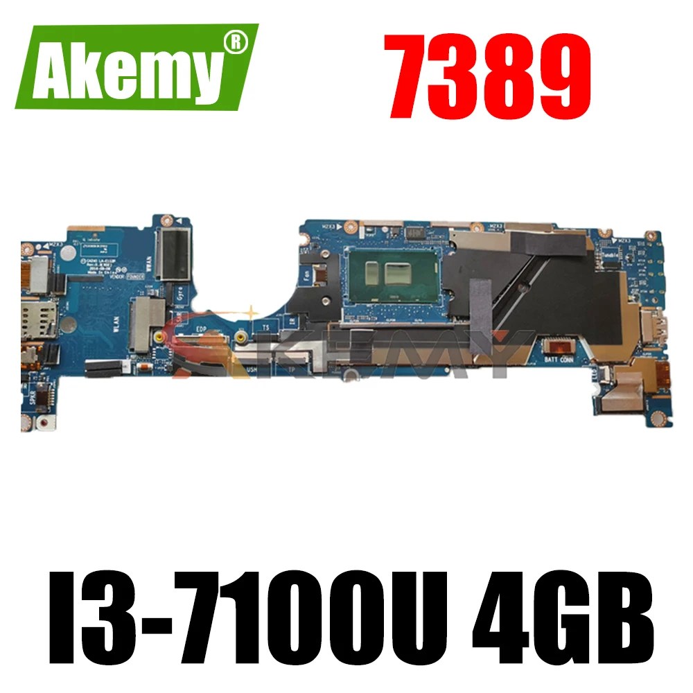 

Akemy I3-7100U 4GB FOR DELL Latitude 7389 Laptop Motherboard LA-E111P CN-0J9XP9 J9XP9 Mainboard 100%tested