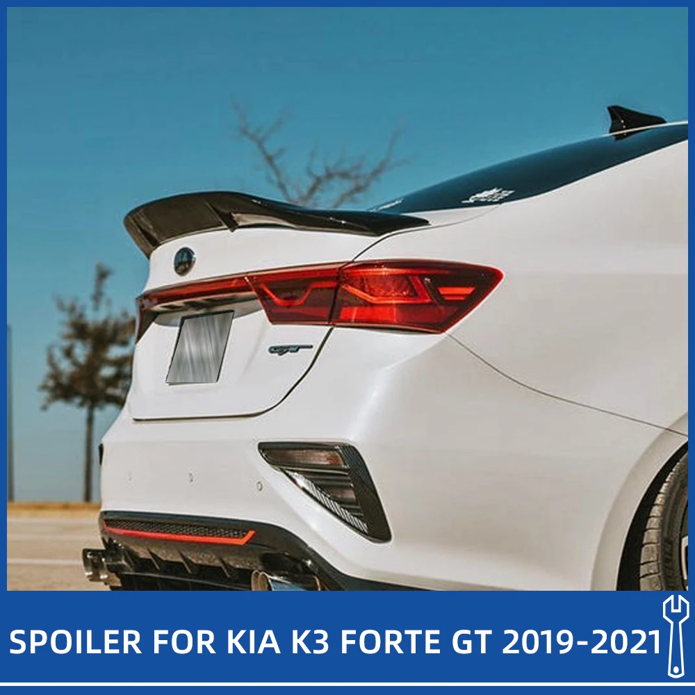 

For Kia K3 Cerato Forte Sport GT 2019 2020 2021 Rear Trunk Lid Car Spoiler Wings R Style Black White Carbon Tuning Accessories