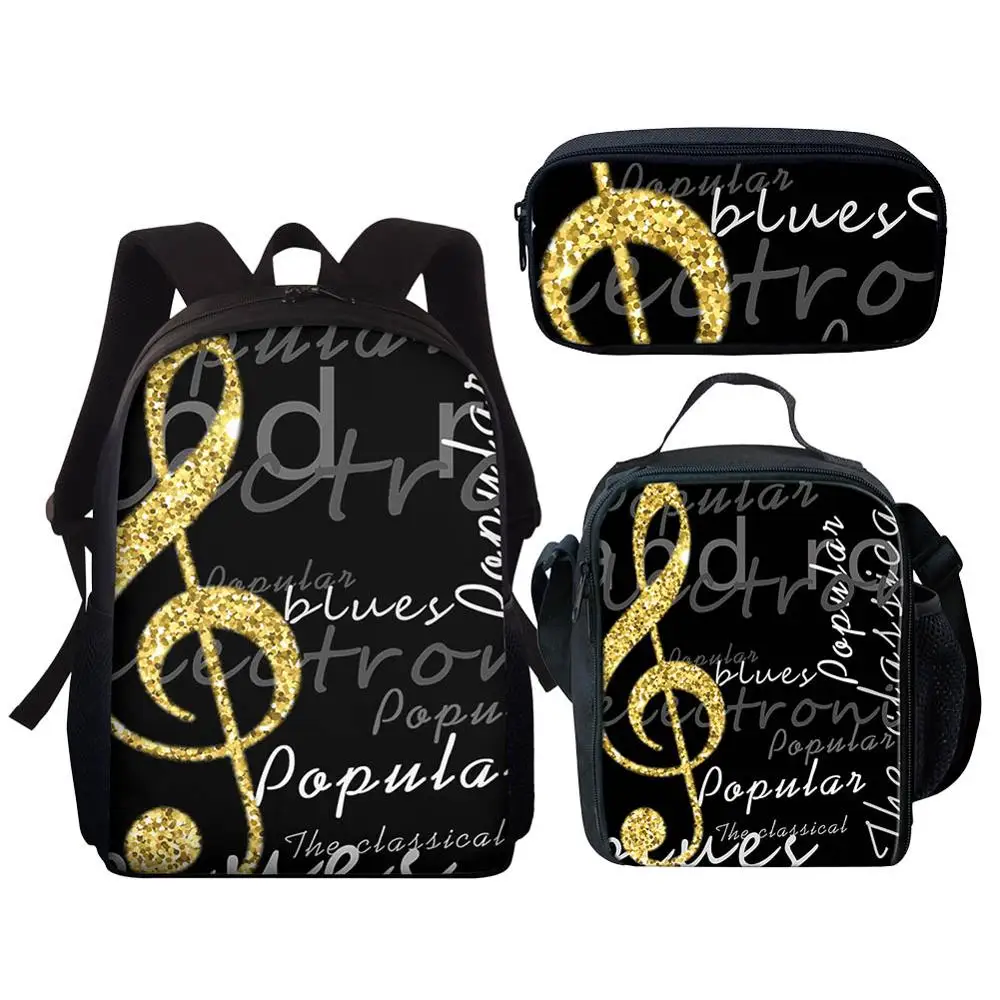 

Children School Bags Set For Boys Girls Back Pack Music Note Print Kids Backpacks Book Bag Student Shoulder Bag Mochila Escolar